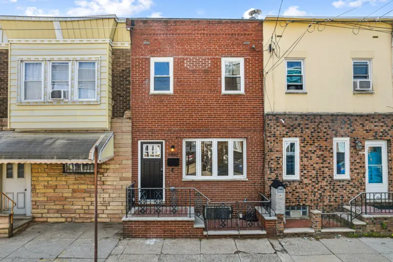 The completed Fourth Street brick facade