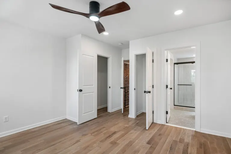 Bedroom windows and closet doors